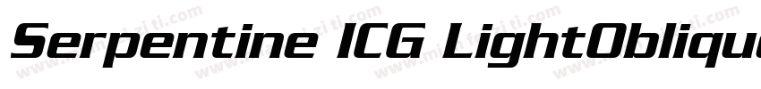 Serpentine ICG LightOblique字体转换